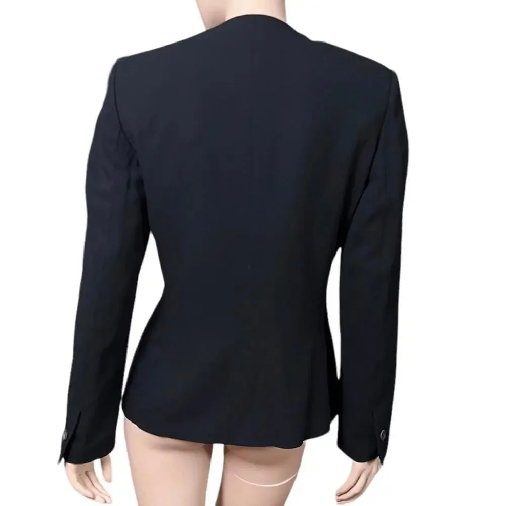 Luciano Barbera Black Jacket for Bergdorf Goodman Sz 42 100% Wool Made in Italy - Picture 6 of 15